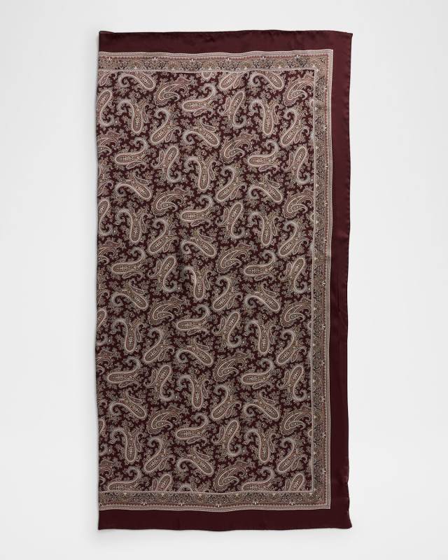 Paisley Silk Charmeuse Scarf